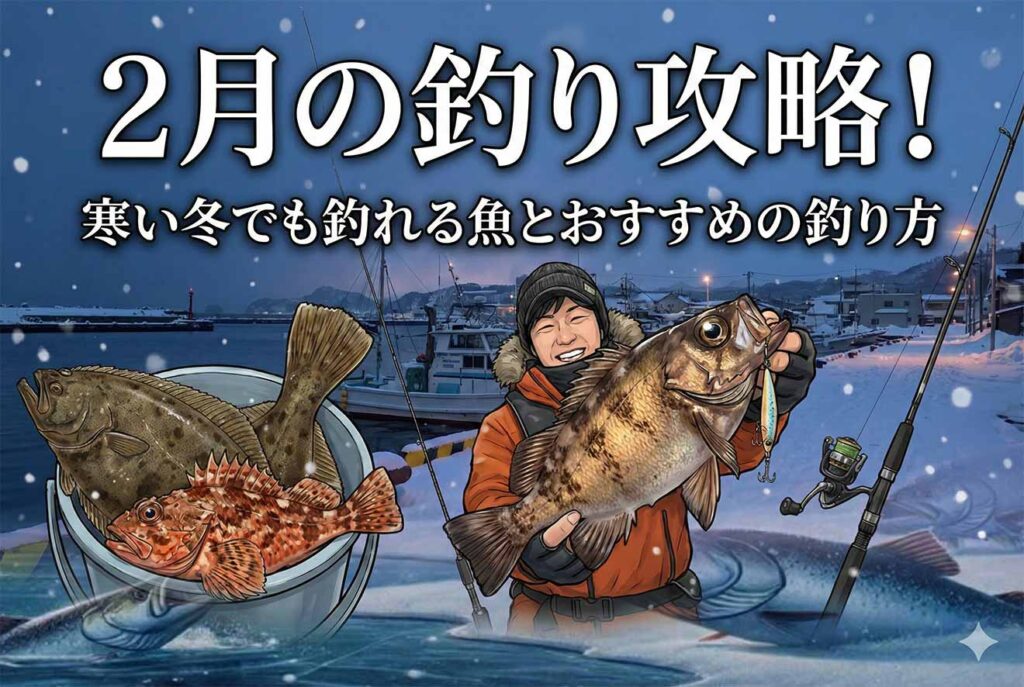 2月の釣り攻略！寒い冬でも釣れる魚とおすすめの釣り方