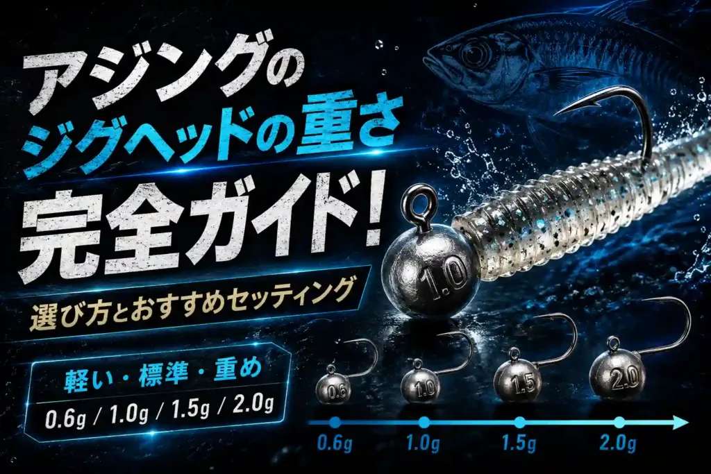 アジングのジグヘッドの重さ完全ガイド！選び方とおすすめセッティング
