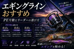 エギングラインおすすめ｜PE号数とリーダーの選び方