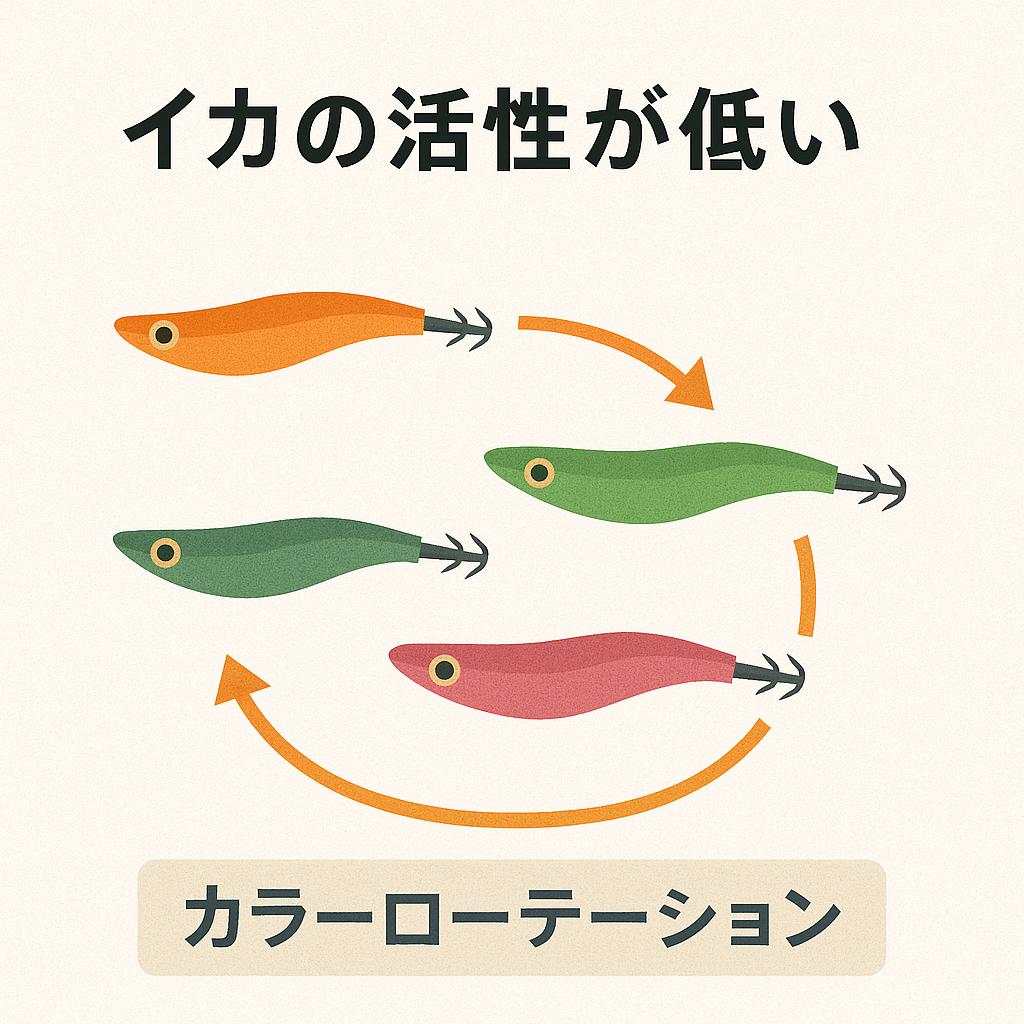 エギのカラーローテーション図