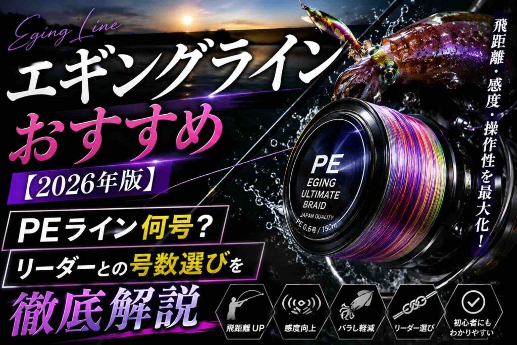 エギングラインおすすめ【2026年版】PEライン何号？リーダーとの号数選びを徹底解説