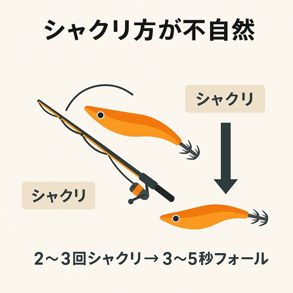 シャクリとフォールの動作解説