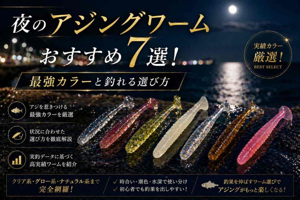 夜のアジングワームおすすめ7選！最強カラーと釣れる選び方