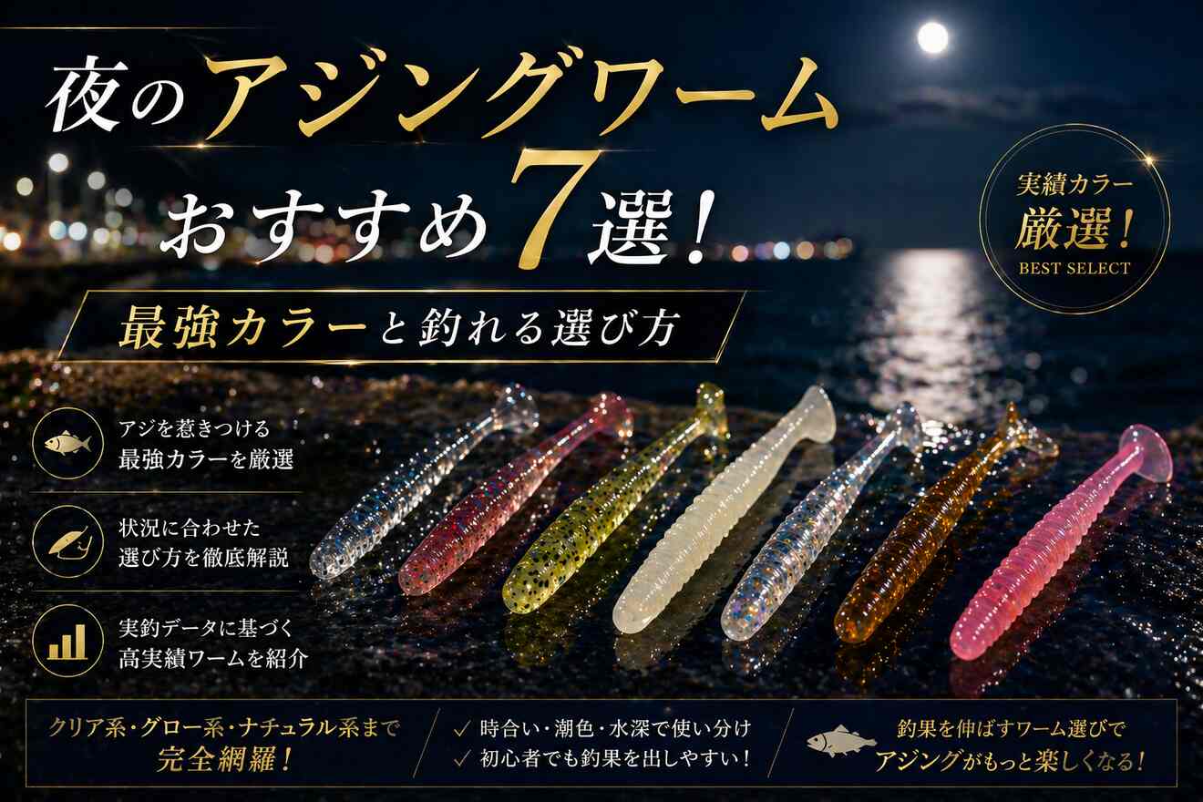 夜のアジングワームおすすめ7選！最強カラーと釣れる選び方