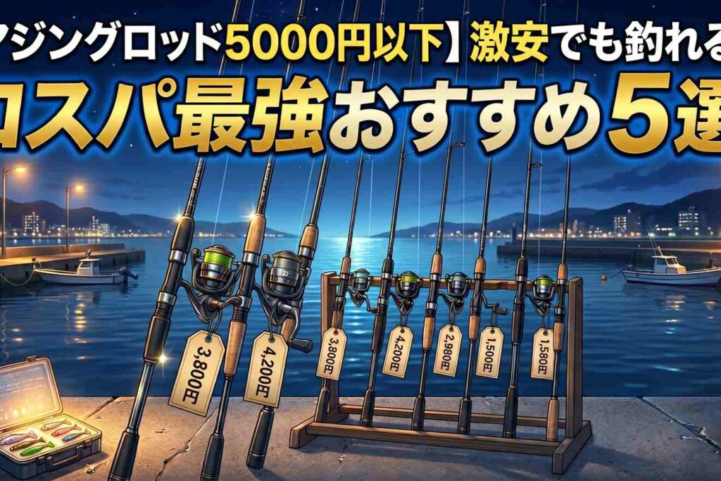 【アジングロッド5000円以下】激安でも釣れる？コスパ最強おすすめ5選と失敗しない選び方