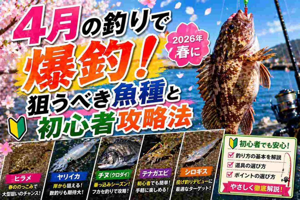 ４月の釣りで爆釣！2026年春に狙うべき魚種と初心者攻略法