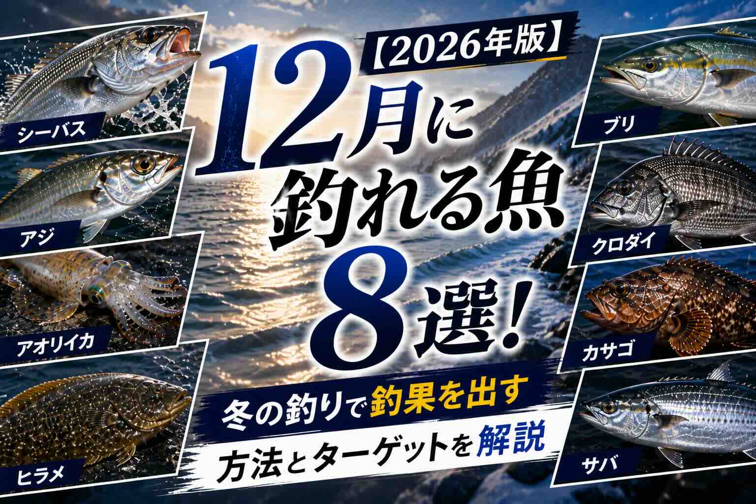 【2026年版】12月に釣れる魚8選！冬の釣りで釣果を出す方法とターゲットを解説