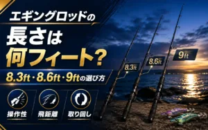 エギングロッドの長さは何フィート？8.3ft・8.6ft・9ftの選び方