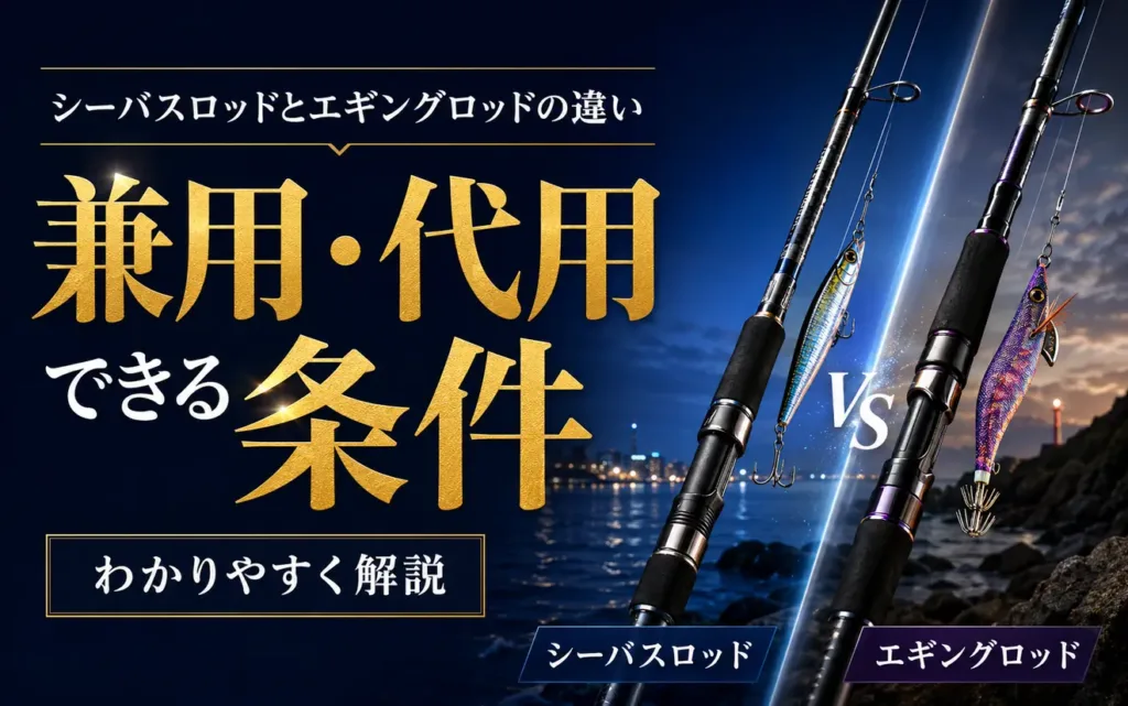 シーバスロッドとエギングロッドの違い｜兼用・代用できる条件
