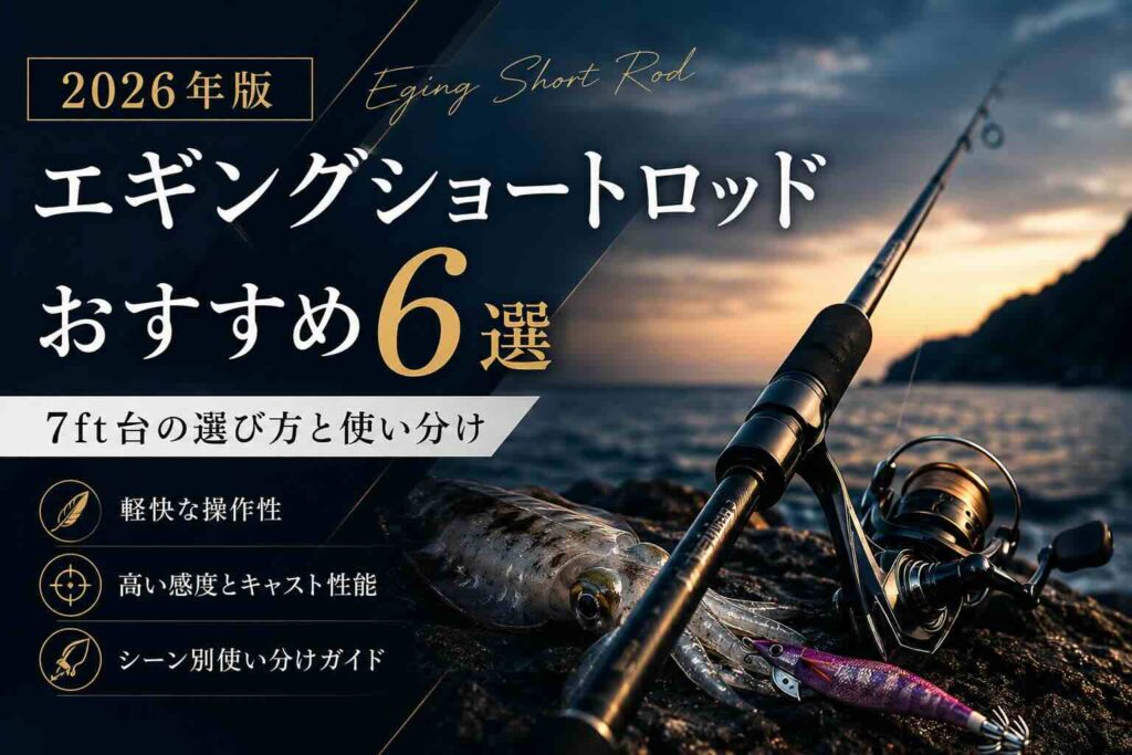 エギングショートロッドおすすめ6選【2026年版】7ft台の選び方と使い分け