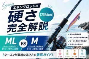 エギングロッドの硬さ完全解説【2026年版】MLとMの違いとシーズン別最適な選び方
