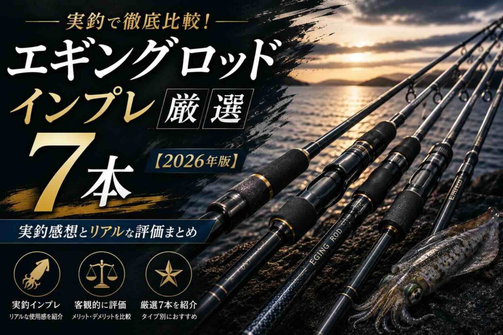 エギングロッドインプレ厳選7本【2026年版】実釣感想とリアルな評価まとめ