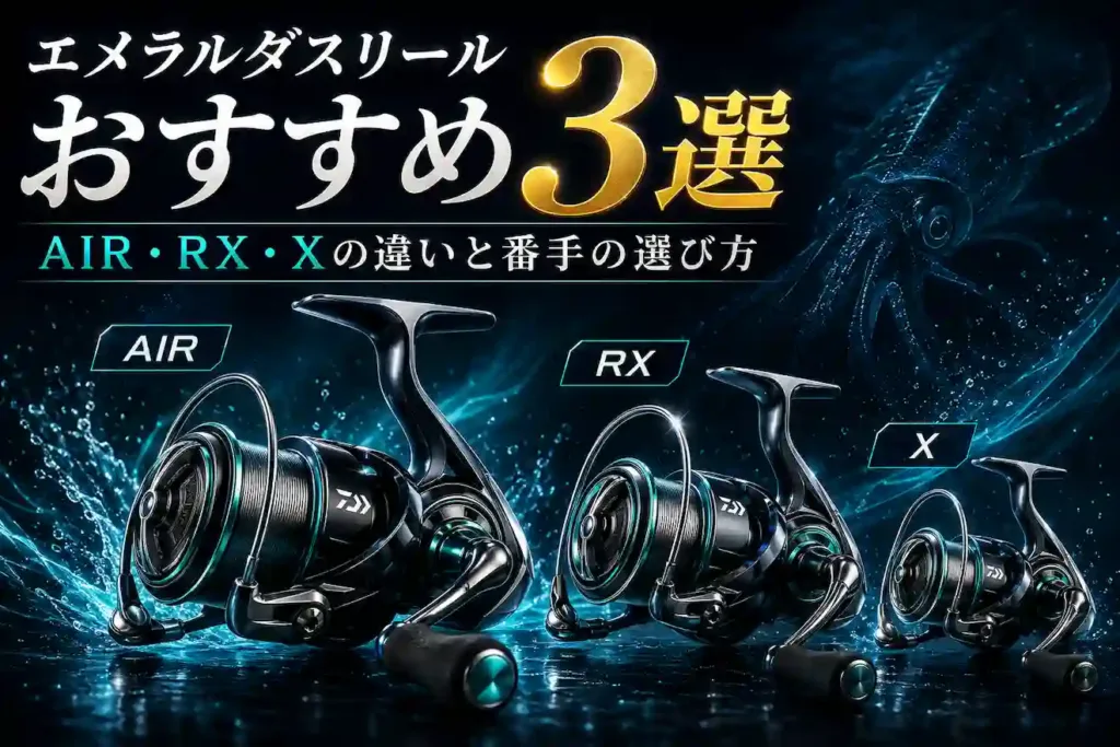 エメラルダスリールおすすめ3選｜AIR・RX・Xの違いと番手の選び方