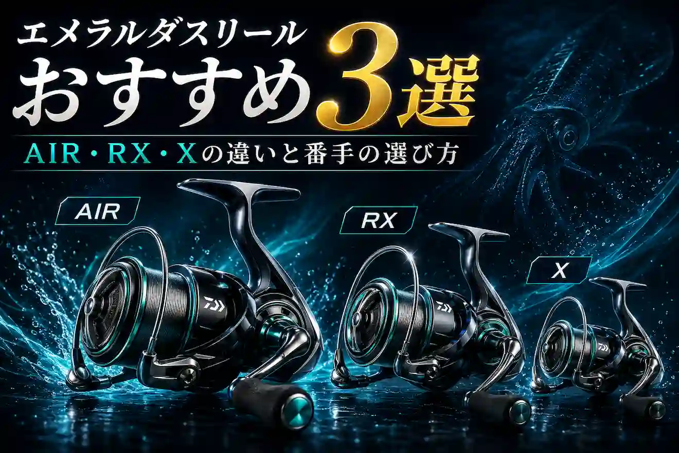 エメラルダスリールおすすめ3選｜AIR・RX・Xの違いと番手の選び方