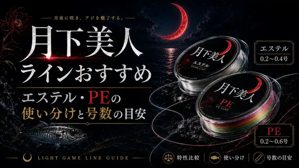 月下美人ラインおすすめ｜エステル・PEの使い分けと号数の目安