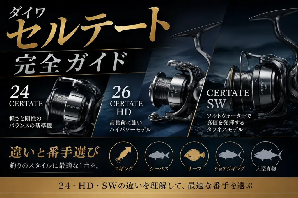 ダイワセルテート完全ガイド 24・HD・SWの違いと番手選び
