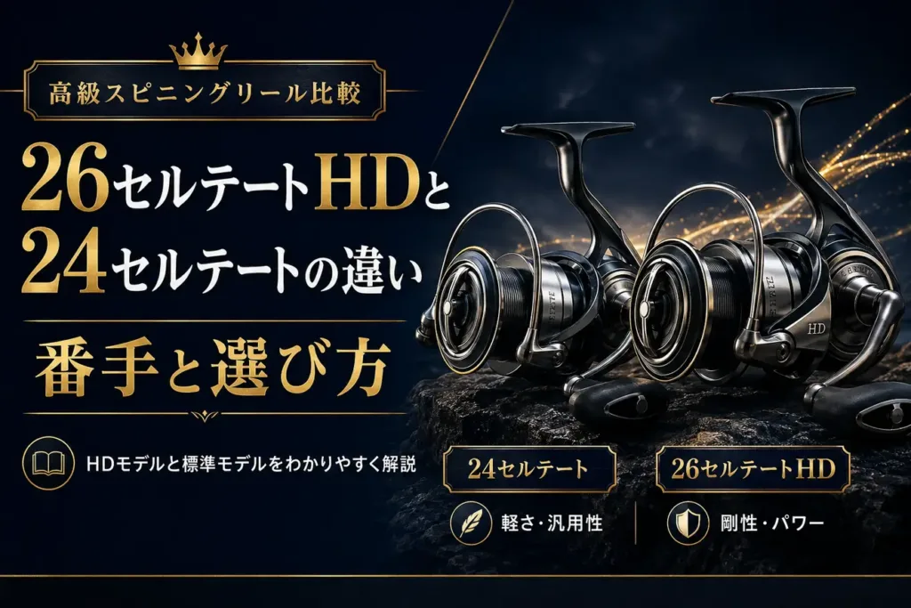 26セルテートHDと24セルテートの違い 番手と選び方
