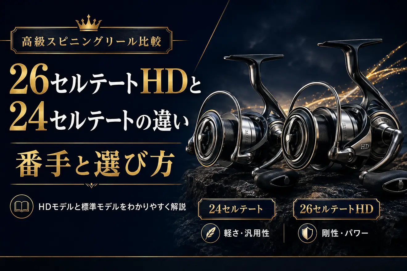 26セルテートHDと24セルテートの違い 番手と選び方