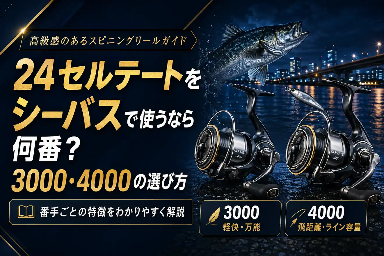 24セルテートをシーバスで使うなら何番？3000・4000の選び方