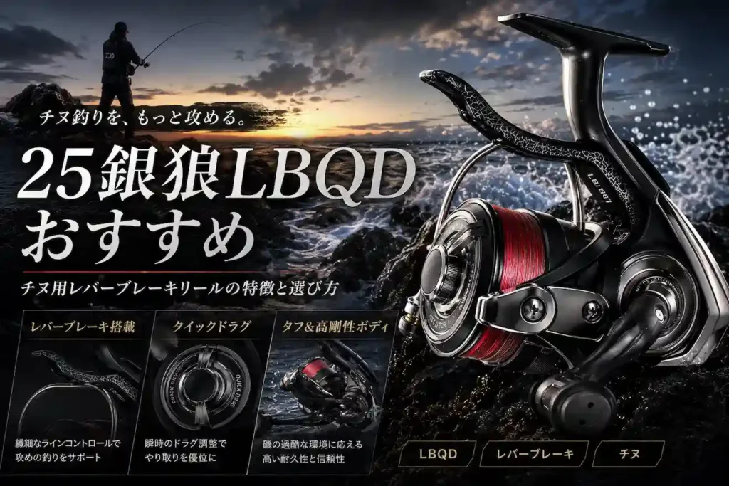 25銀狼LBQDおすすめ｜チヌ用レバーブレーキリールの特徴と選び方