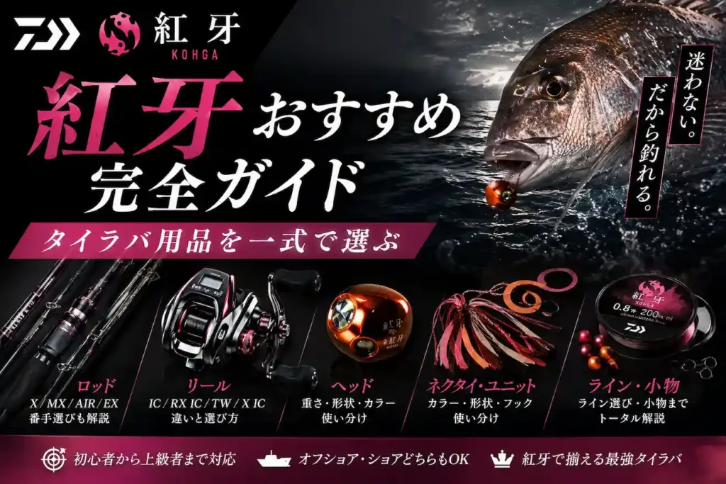 紅牙おすすめ完全ガイド タイラバ用品を一式で選ぶ