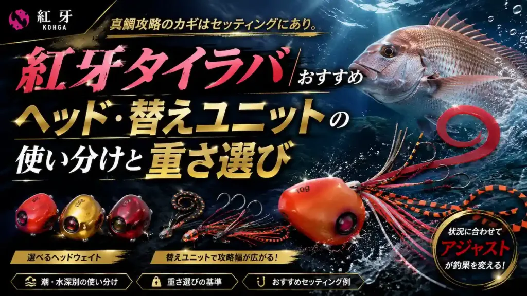 紅牙タイラバおすすめ ヘッド・替えユニットの使い分けと重さ選び
