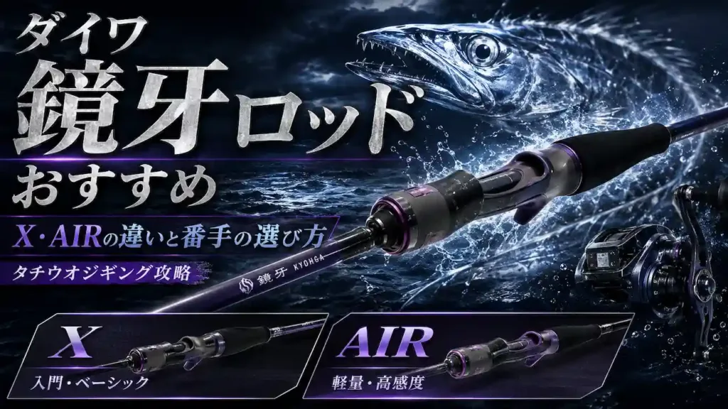 鏡牙ロッドおすすめ X・AIRの違いと番手の選び方