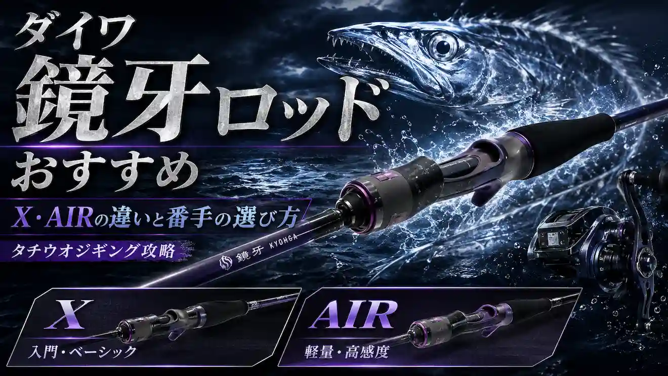 鏡牙ロッドおすすめ X・AIRの違いと番手の選び方