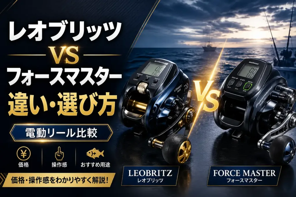 レオブリッツとフォースマスターの違い 電動リールの選び方