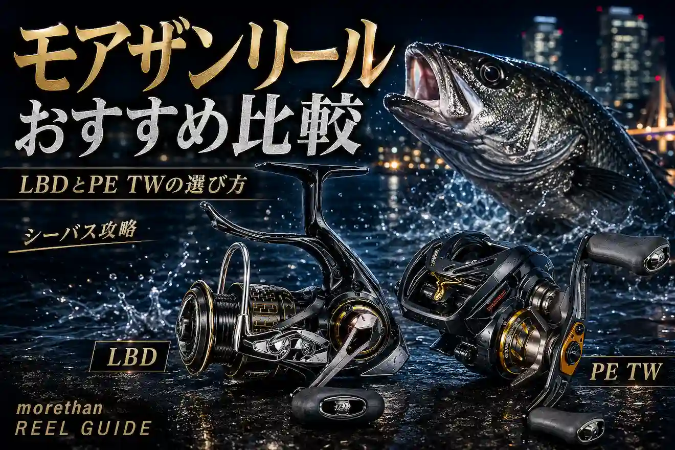 モアザン リールおすすめ比較 LBDとPE TWの選び方