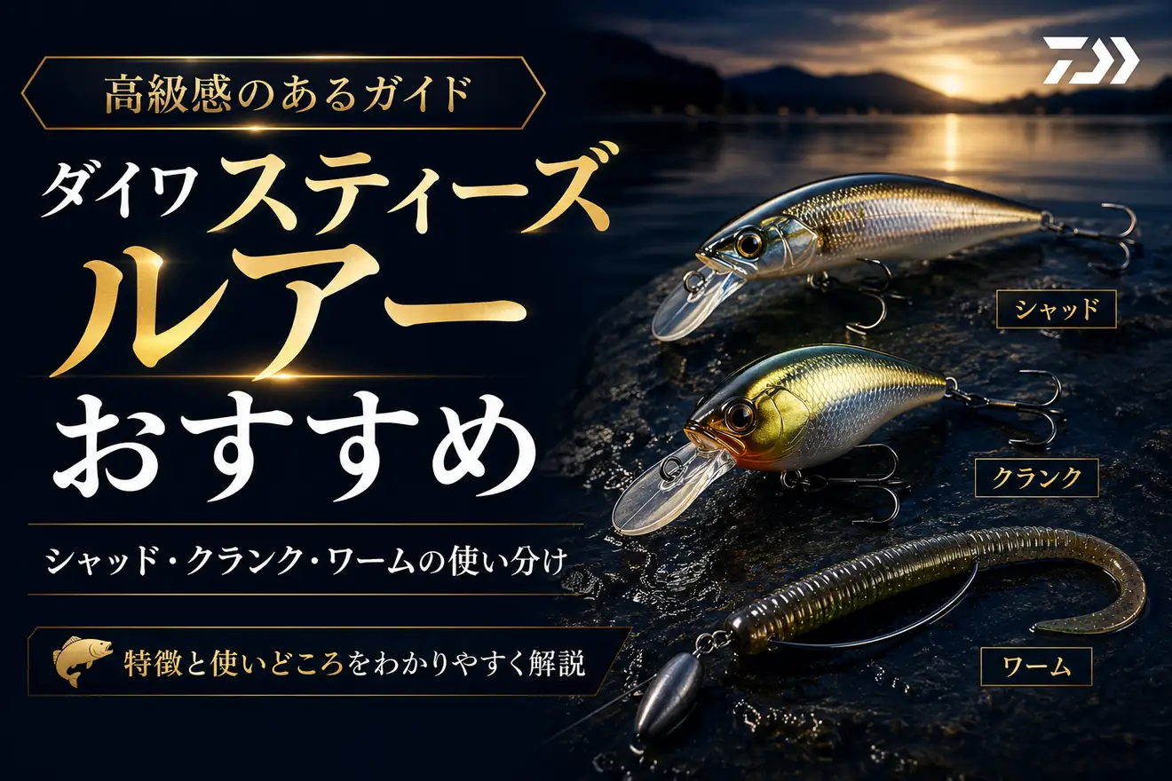 ダイワスティーズルアーおすすめ シャッド・クランク・ワームの使い分け