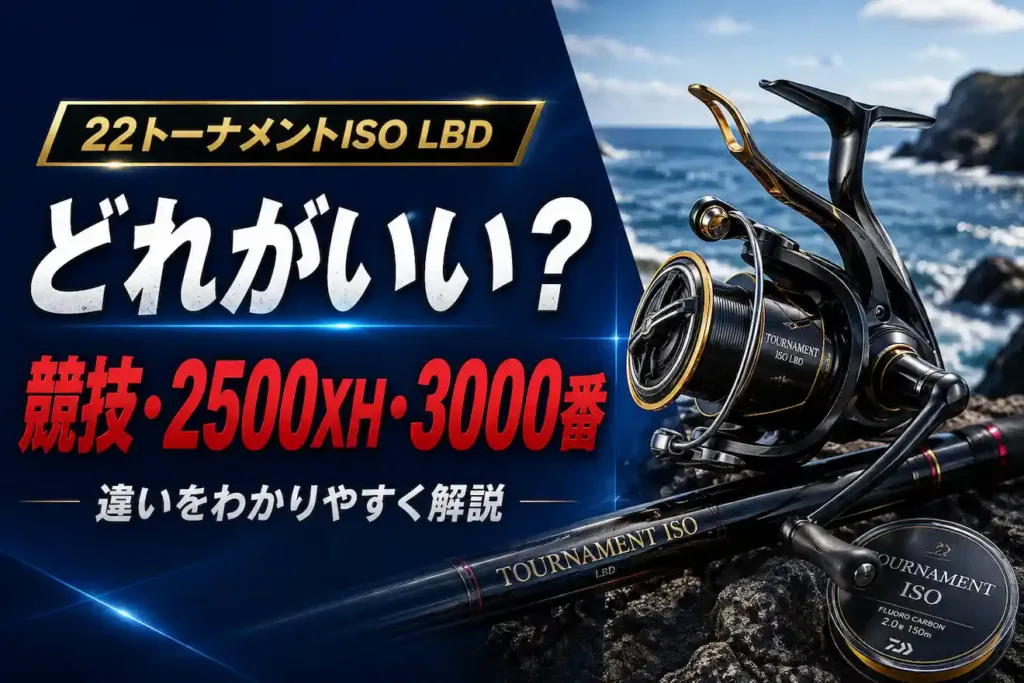 22トーナメントISO LBDはどれがいい？競技・2500XH・3000番の違い