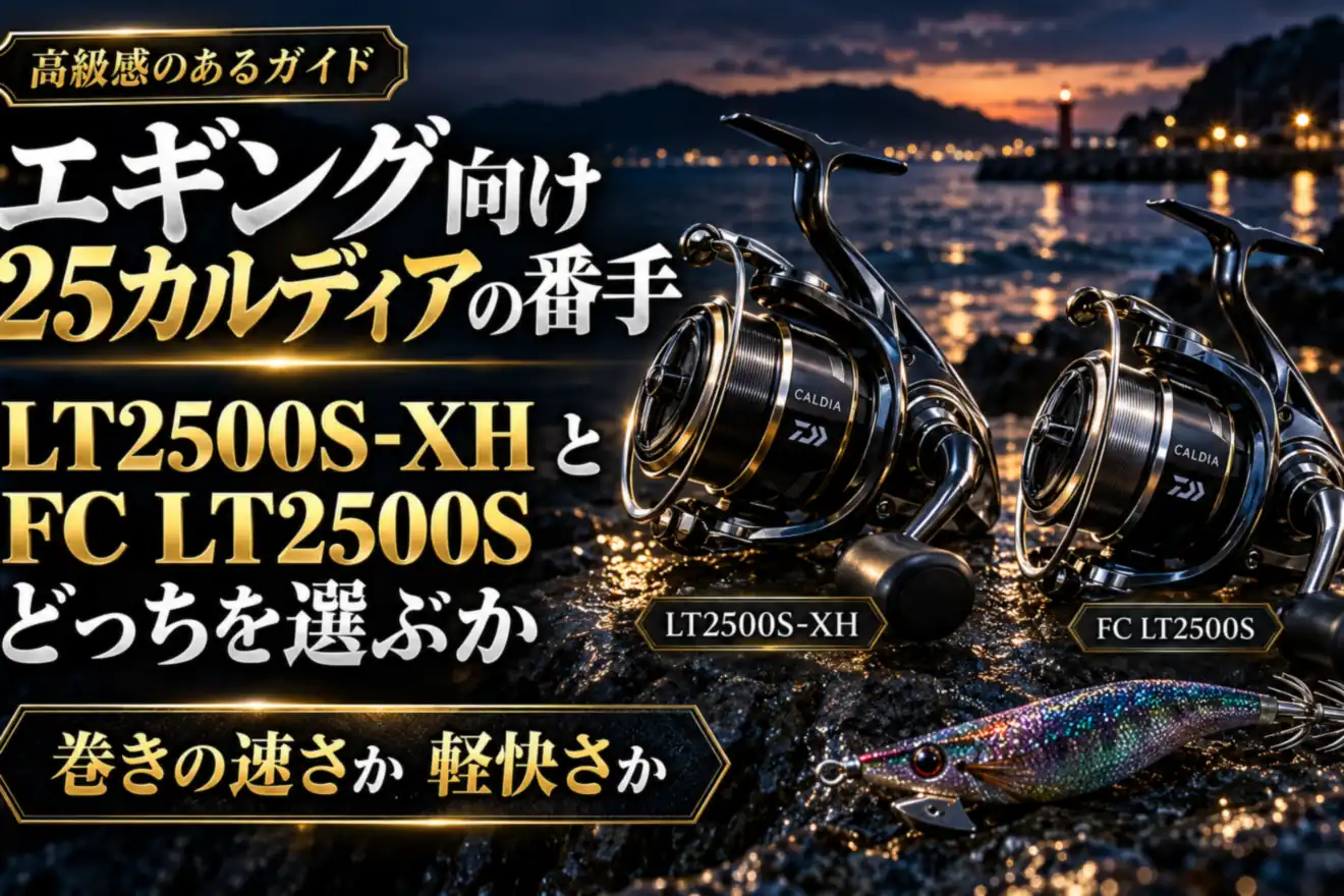 エギング向け25カルディアの番手|LT2500S-XHとFC LT2500Sの比較