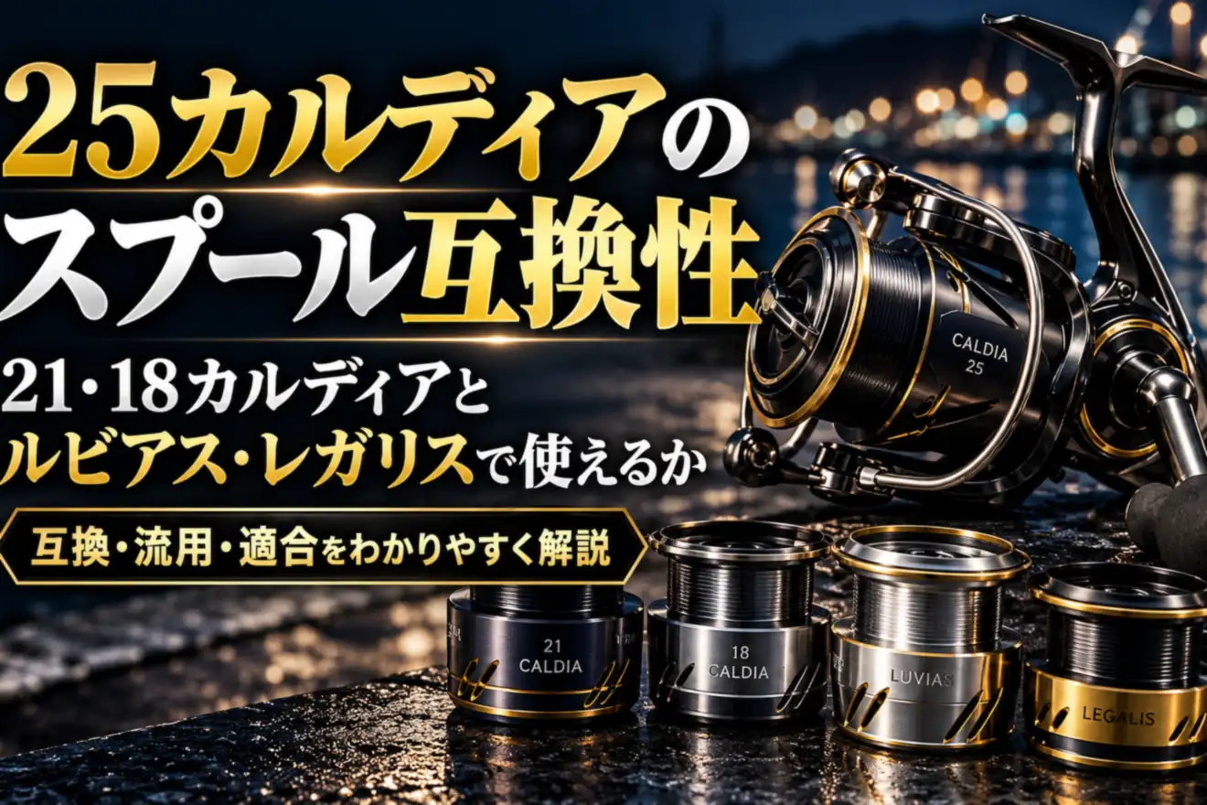 25カルディアのスプール互換性｜21・18カルディアとルビアス・レガリスのスプールを並べた比較