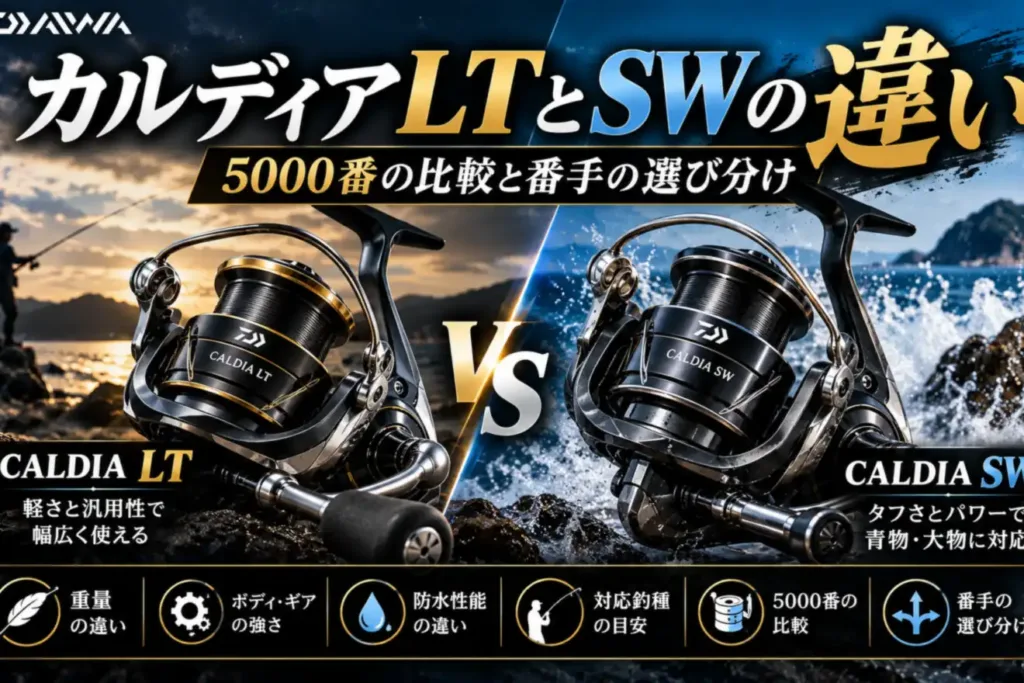 カルディアLTとカルディアSWの違い｜5000番の比較と番手の選び分け