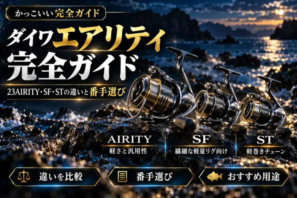 ダイワエアリティ完全ガイド 23AIRITY・SF・STの違いと番手選び