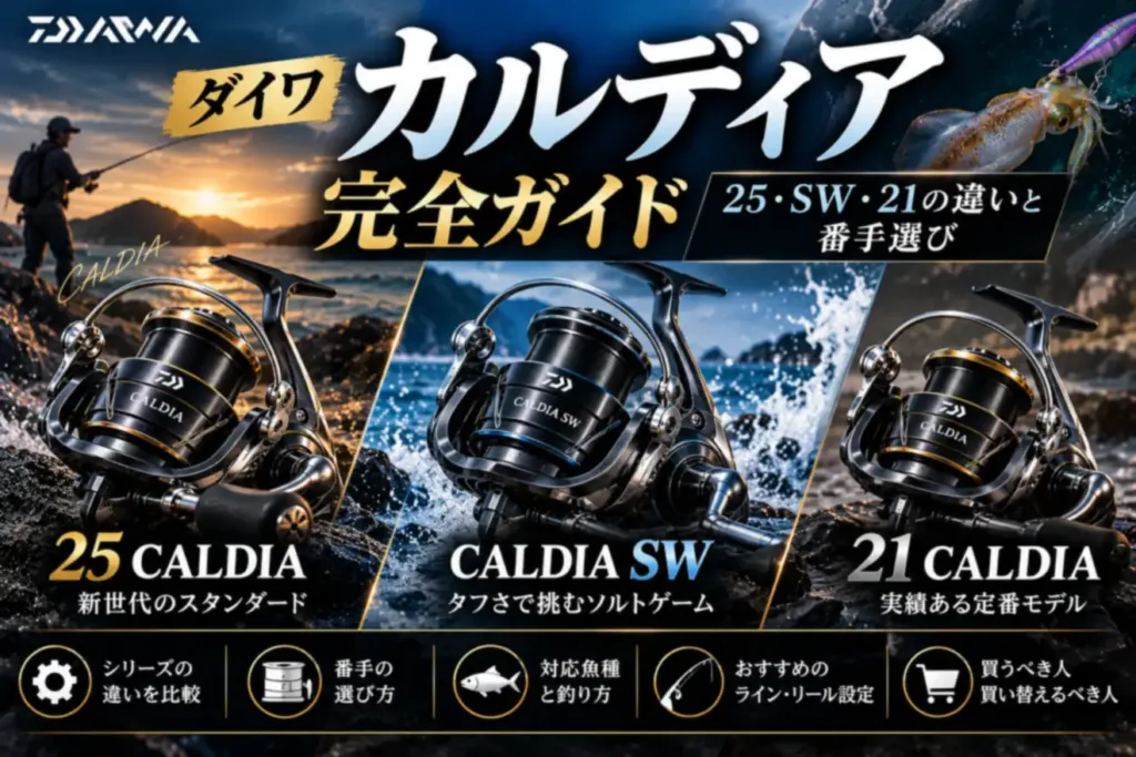 ダイワカルディア完全ガイド｜25カルディア・カルディアSW・21カルディアの違いと番手選び