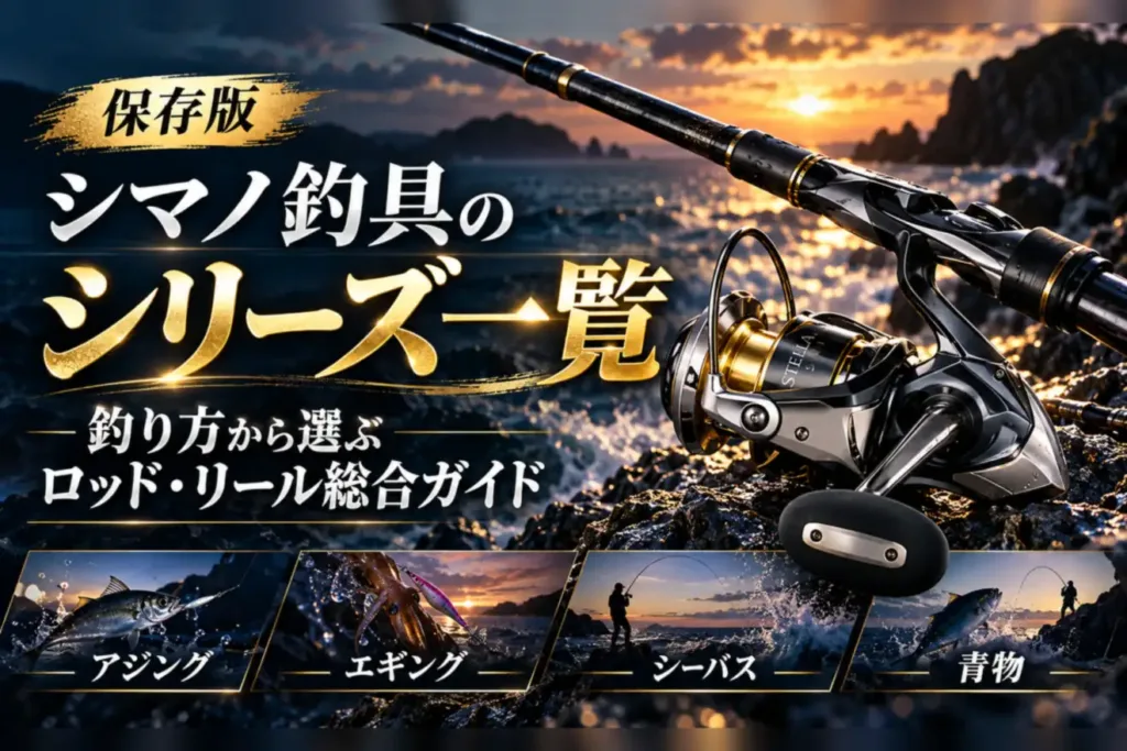 シマノ釣具のシリーズ一覧 釣り方から選ぶロッド・リール総合ガイド